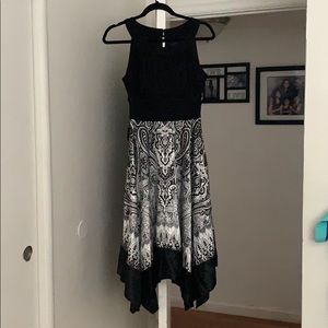 Black and white formal dress
